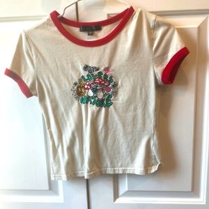 Cute Crop Top , Mushroom and Nature Lovers
